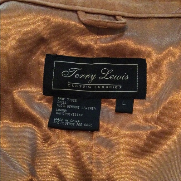 SOLD NWT Vintage Terry Lewis Luxuries Suede Jacket Coat Size Large - Picture 6 of 6